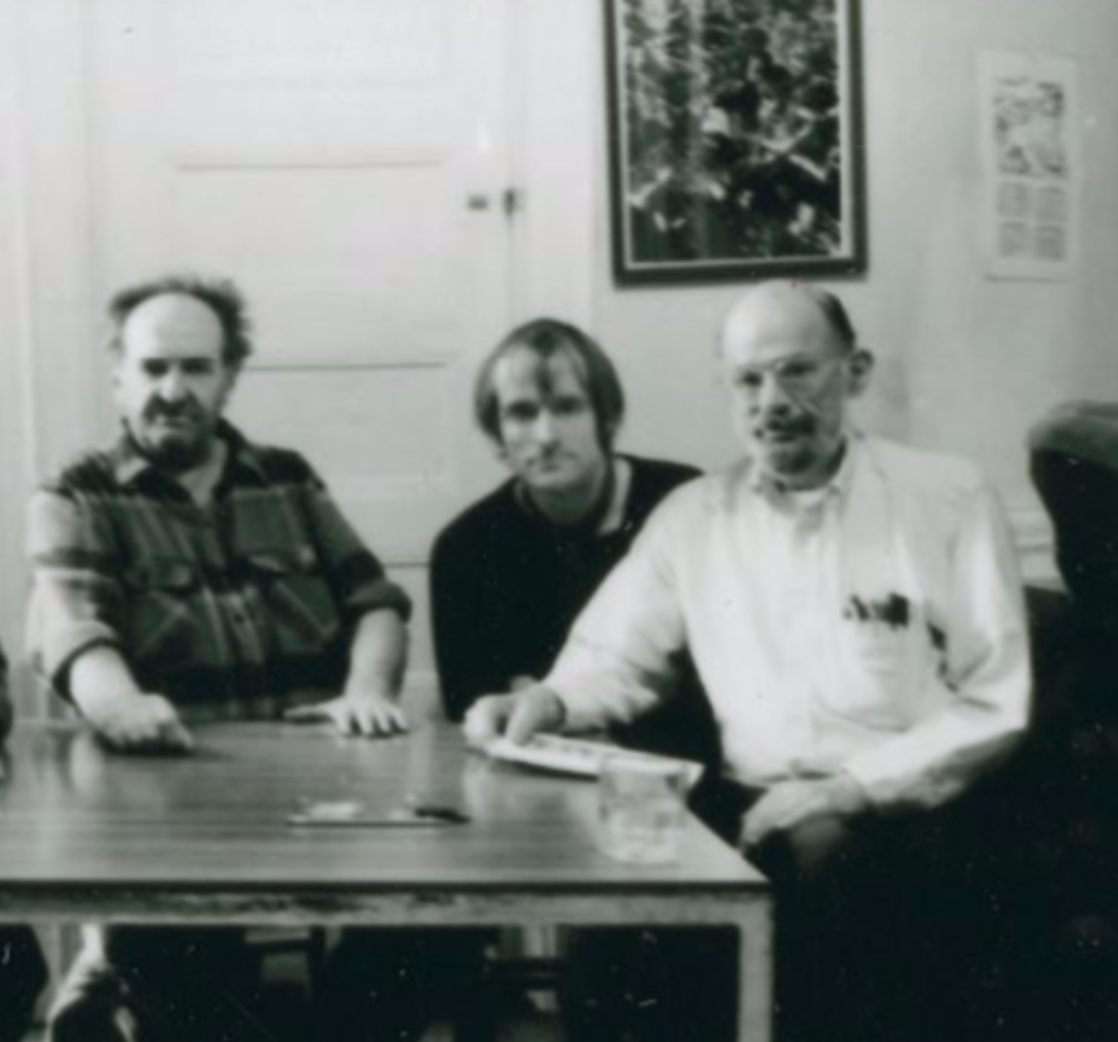 Simon Pettet with ? and Allen Ginsberg